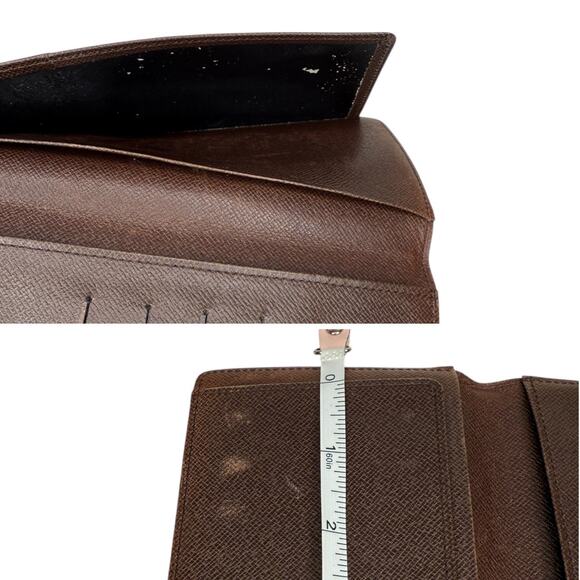 Louis Vuitton Damier Ebene Checkbook Wallet 1896-1996 Edition Centenaire Auth - Picture 8 of 12